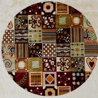 Imagem de Rosadecor, Tapete Redondo Marbella Elite BS Moderno Coperta 200 cm