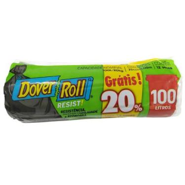 Imagem de Saco Para Lixo Resist! Preto 100L 10un + 20% - Dover Roll