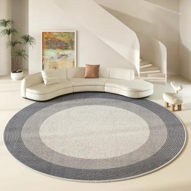 Imagem de Tapete redondo grande para sala de estar, estilo antiderrapante, mesa de centro, tapete para quarto, cadeira giratória, H, 120x120cm