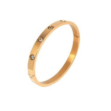 Imagem de Forleiton Pulseira de designer de cristal cravejado CZ 19 cm joias masculinas femininas, 7.0Inch-Perimeter