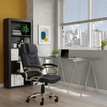 Imagem de Cadeira de Escritório Presidente Giratória Dean Preta