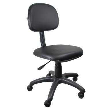 Imagem de Cadeira Secretária Couro Ecológico Preto - ultra Móveis