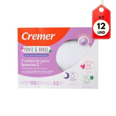 Imagem de Kit C-12 Cremer Pinte E Borde Fralda De Pano C-5