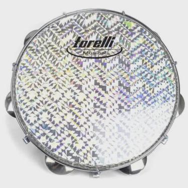 Imagem de Pandeiro 10 Torelli Tp308Bc Injetado Holografico A White