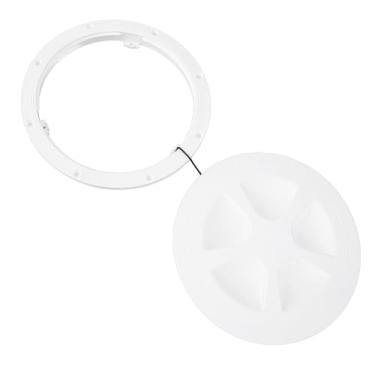 Imagem de Tampa de Escotilha de Barco de 8 Polegadas, Capa de Deck Destacável para Barcos de Inspeção Redonda para Barcos, Montagem Horizontal e Vertical, Placas de Convés Adequadas (WHITE)