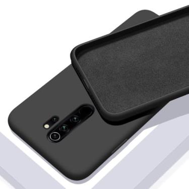 Imagem de Para Xiaomi para Redmi Note 9 9s Pro 10 11 11S 10s 10T 9T 8 8T 7 Pro 9A 9C 10C Poco X3 F3 Soft Solid Candy Cover Capa de silicone líquido, preta, para POCO X3 (X3 NFC)