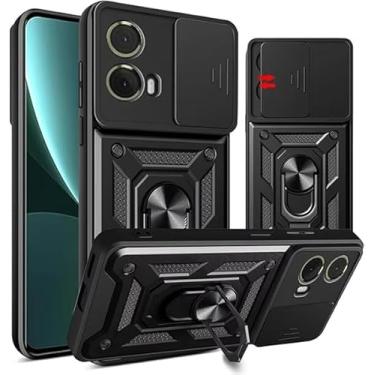 Imagem de Capa Capinha Case Compatível com Motorola Moto G85 Protetora Resistente Durável Anti Impacto Queda Choque Armor Armadura Militar (PRETO)