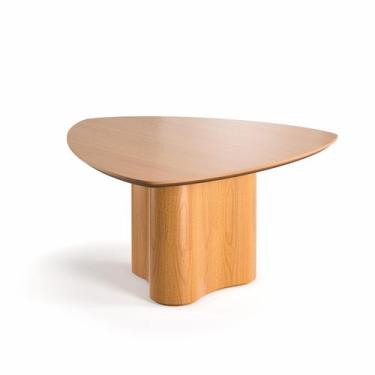 Imagem de mesa de jantar madeira cinamomo minimalista triangular - Aprire Móveis