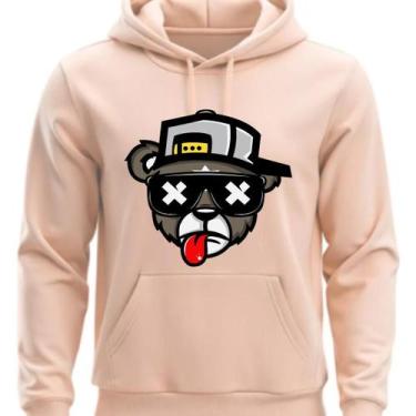 Imagem de Moletom Personalizado Urso Bone Bolado Fio 30.1 - Hs, Bege, P