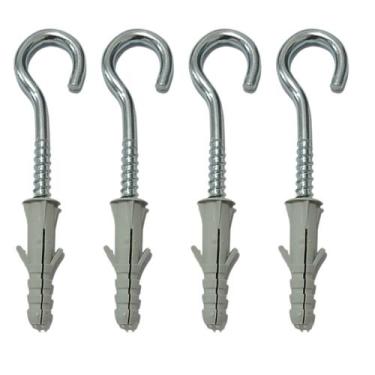 Imagem de Gancho pitão para rede de proteção 5.5X63mm e bucha 8mm 100 pçs - Supr