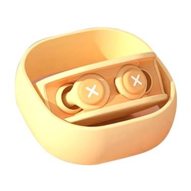 Imagem de Tampões de Ouvido de Silicone Reutilizáveis. Protetor Antirúido Abafador para Dormir ou Estudar (Amarelo, Tamanho único)