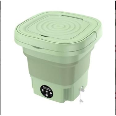 Imagem de Máquina de Lavar Portátil Dobrável, Verde, com Controle Digital, para Roupas Delicadas- SPO0131 - VD