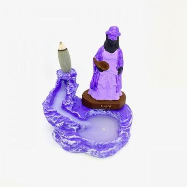 Imagem de Incensário Cascata Nanã Escultura em Resina  12 Cm - Lua Mistica