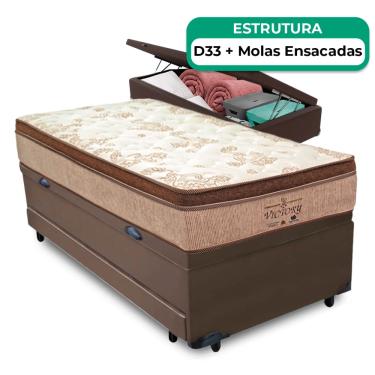Imagem de Bicama Baú + Colchão Victory Molas V-Store 78x188x74
