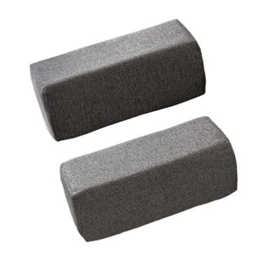 Imagem de Xgdsnly 2 Peças Almofadas para Apoio de Braço de Cadeira de Escritório, Almofadas para Apoio de Braço de Cadeira Gamer, Universal, Antiderrapante, Respirável, Cinza Escuro, Tamanho real