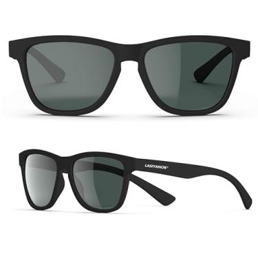 Imagem de Óculos de Sol Quadrados Clássicos - Lentes TAC Polarizadas UV400 em e Armação TR90 Leve (Preto escuro)