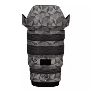 Imagem de Adesivo de câmera antiarranhões com tampa de lente para Nikon z 24-70 mm F2.8S Película protetora decalque protetor corporal 24-70 2,8 (contorno preto brilhante)