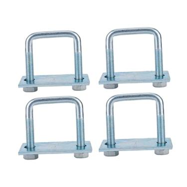Imagem de shamjina Grampos de parafuso em U de 4 peças, multiuso, fácil instalação, grampos de mola de lâmina para serviço pesado, para veleiros, reboques, trailers, 5.4 X 9.52 Cm