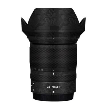 Imagem de Camerea Lens Skin Anti-Scratch Adesivo para Nikon Z 24-70 mm F4S Revestimento Película Protetora Vinil Protetor Corporal Decalques Capa 24-70 4 (Onda Preto)