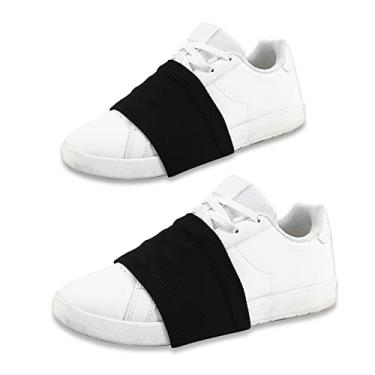 Imagem de Qchengsan Meias de dança em pisos lisos, meias de dança sobre tênis, capas de sapatos de dança pretas, meias de dança para dançarinos, 1 par (preto), 8.5 x 8.5 cm