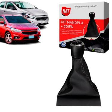 Imagem de Manopla + Coifa Chevrolet Onix E Prisma 2013 Até 2019 - 5M - Nat, Cinz