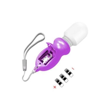 Imagem de Vibrador Flexível Chaveiro Keychain Brinquedo Erótico Estimulador para Clitóris e Mamilos [ROXO]