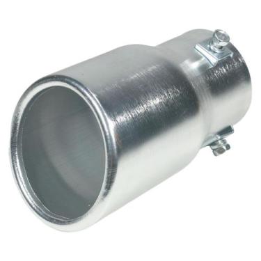 Imagem de Ponteira Escapamento Tuning Esportivo Prata Carro Universal Carro Alum