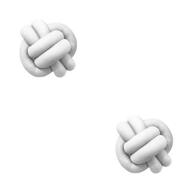 Imagem de Almofadas De Nó 28cm x 28cm Lindas Decorativas Sala Sofá Cama Cores (BRANCO)