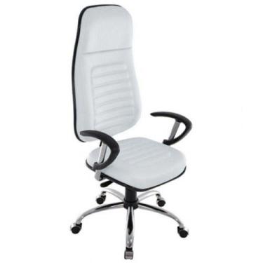Imagem de Cadeira Presidente Com Espaldar Alto Linha Blenda Cinza - DESIGN OFFIC