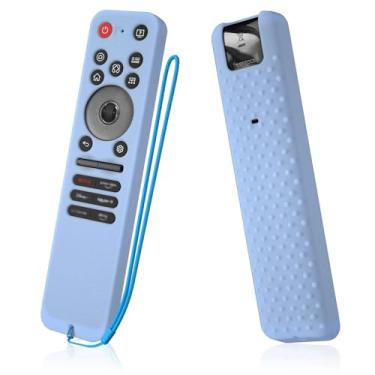 Imagem de AKSHFETH Capa de controle remoto de silicone para LG MR25GA, compatível com Smart TVs LG OLED 2025 C5, B5, G5, série M5, com cordão (azul brilhante)