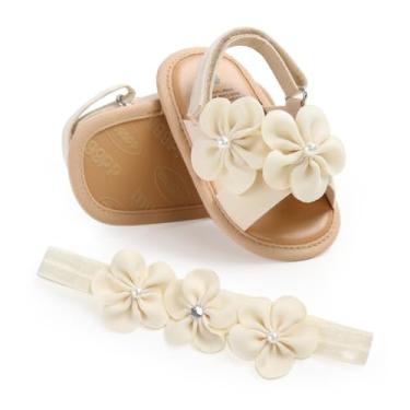 Imagem de Ohwawadi Sapatos para bebês meninas Baby Mary Jane Sapatilhas princesa vestido de casamento sapatos de berço para recém-nascidos, bebês e crianças pequenas, B01/Laranja, 6-12 Meses