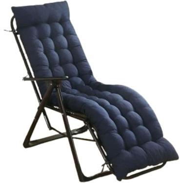 Imagem de Almofadas Para Espreguiçadeiras Almofada Para Espreguiçadeira De Jardim Para Espreguiçadeira Interna E Externa, Navy, 48 * 155cm