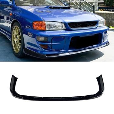 Imagem de Parte de modificação do difusor de lábios do spoiler do para-choque dianteiro do carro para Impreza WRX STI 1997-2001 capa protetora de para-choque (preto brilhante)