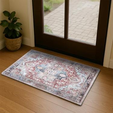 Imagem de Tapete lavável, casa de fazenda moderna, vintage, turco, boêmio, envelhecido, oriental, tradicional, tapetes para sala de estar, jantar, quarto, escritório, entrada, hall de entrada