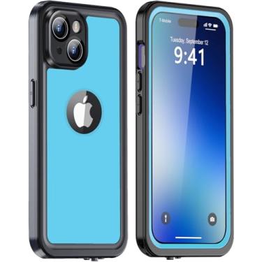 Imagem de ZWWADR Design para iPhone 15 capa à prova d'água, protetor de tela integrado, proteção de corpo inteiro, à prova de choque, à prova de poeira, capa protetora resistente para iPhone 15 6,1 polegadas