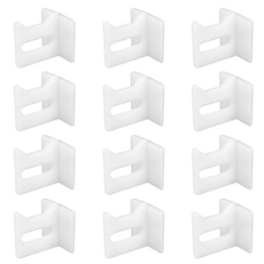 Imagem de BOXOB 12un N 7015 Guias Inferiores Porta Correr, Ferragens Guia Piso Montadas em Batente para Reparo Porta Correr Desalinhada ou Solta e Operação Suave (Sem Parafusos)