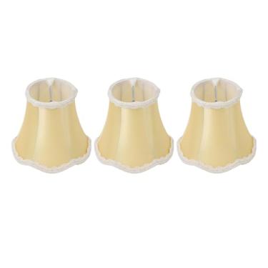 Imagem de Eujgoov Lâmpadas Luminárias de Tecido Decorativo Vintage para Lustres de Velas Home Hotel, Conjunto de 3 para Lâmpadas E14