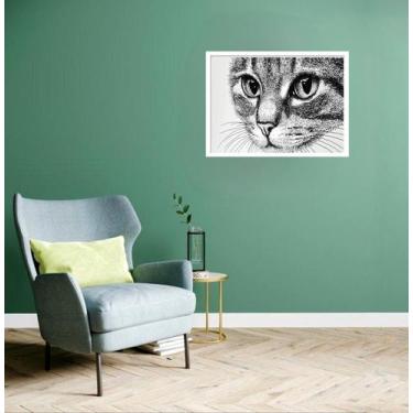 Imagem de Quadro Decorativo Gato Rascunho - 50x70cm - Quadros On-line, Moldura P