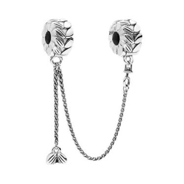 Imagem de Berloque De Prata 925 Com Margarida, Borboleta E Coração Para Pulseira