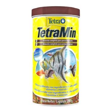 Imagem de Ração Tetra Min Flakes 200g Ração Para Peixes Flocos