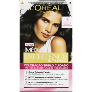 Imagem de Imédia Excellence Creme 3 Castanho Escuro L'Oréal Paris - L'oréal Pari