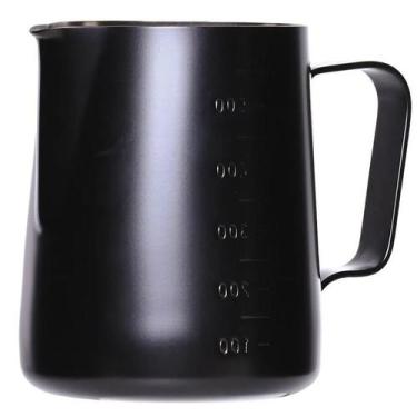 Imagem de Leiteira Cremeira Black Pitcher Aço Inox 600ml Barista Cafe Mimo Style