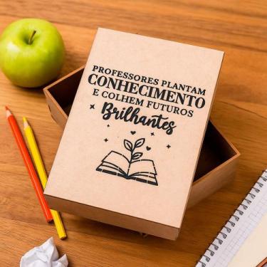 Imagem de Caixa MDF 15x10x5 Caixinha Presentear Professores Educadores - Express