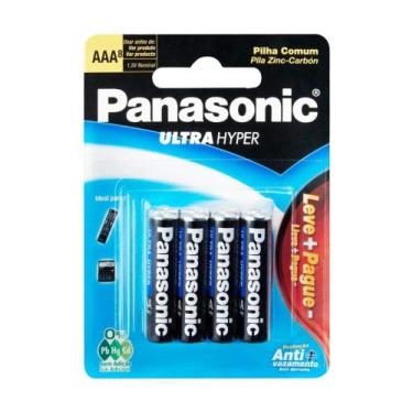 Imagem de Pilha Comum Palito AAA4 Com 8 Unidades Panasonic