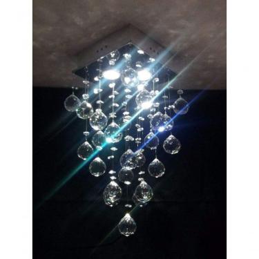 Imagem de Lustre Para Sala, Quarto, Cozinha Em Cristal K9 Base 20x20 40cm
