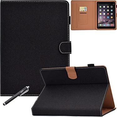 Imagem de Capa universal de 17 cm, capa protetora antiderrapante GSFY de couro com suporte Stylus para tablet Samsung/Kindle/Huawei/Lenovo/HP/Asus/Acer de 7,0 polegadas, GX-Black