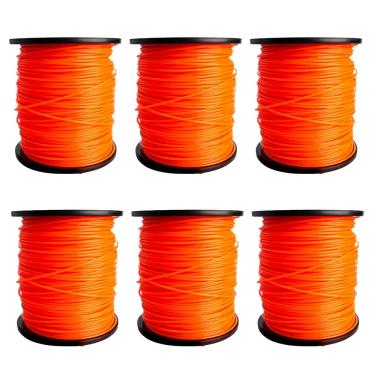 Imagem de KIT 6 Bobinas Fio Nylon Redondo Roçadeira 3mm 2kg - Sanre