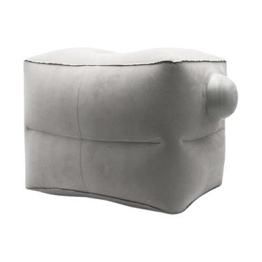 Imagem de SiaBiced Travesseiro de Perna Portátil, Travesseiro de Cunha Inflável, Travesseiro de Apoio para Os Pés, Travesseiro para Relaxar, Acampar, Dormir em Avião, 41cm x 26cm x 33,5cm