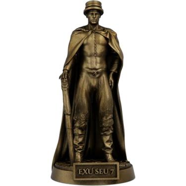 Imagem de Estátua Exu Seu 7 Umbanda Candomblé (Cor Ouro Velho)