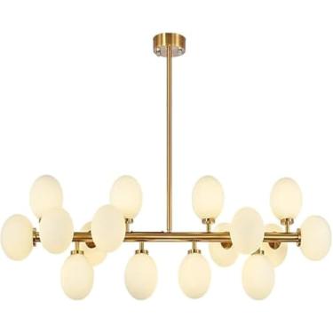 Imagem de Luzes De Teto Lâmpada Pingente Grande Dourada Lustres Pendentes 16-luz Globo Lustre Sputnik Magic Bean Iluminação Molecular De Teto, Lustre Moderno Compatível Com Sala De Esta, Onecolor